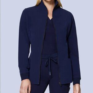 mandala scrub jacket women navy
